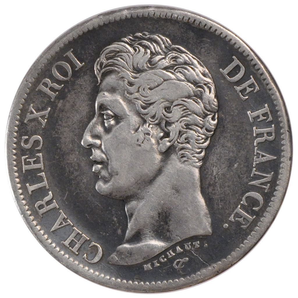 FRANCE, Charles X, 5 Francs, 1826, Paris, KM #720.1, EF(40-45), Silver, Gadoury.