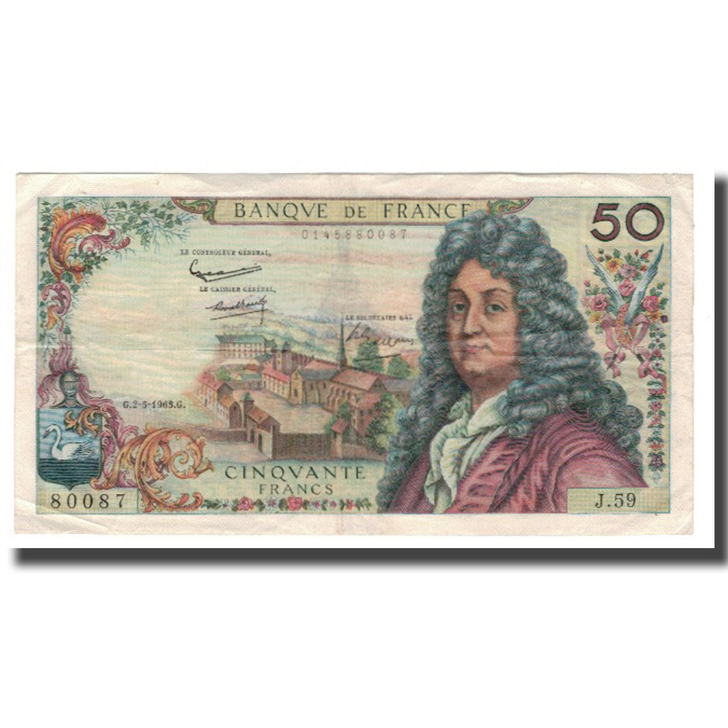Frankrijk, 50 Francs, 1963, 1963-05-02, TB+, Fayette:64.05, KM:148a