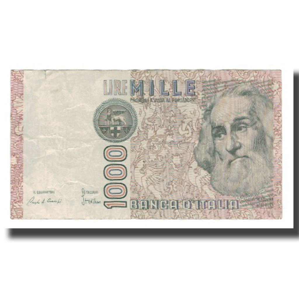 Nota, Itália, 1000 Lire, D.1982, KM:109a, AU(50-53)