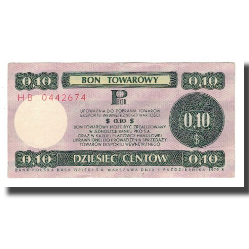 Geldschein, Polen, 10 Cents, 1973, 1973-07-01, KM:FX50, VZ