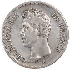 Coin, France, Charles X, 5 Francs, 1826, Lyon, EF(40-45), Silver, KM:720.4
