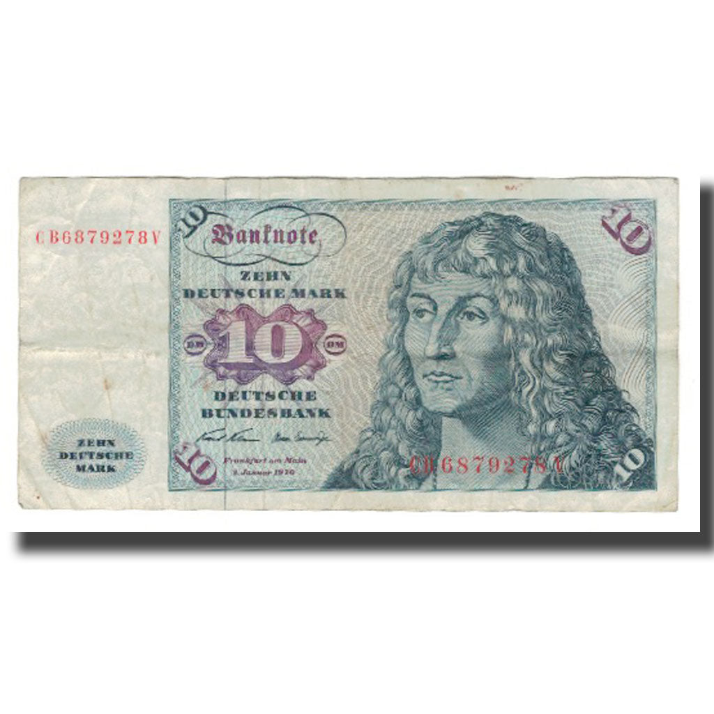 Banconote, GERMANIA - REPUBBLICA FEDERALE, 10 Deutsche Mark, 1970-1980