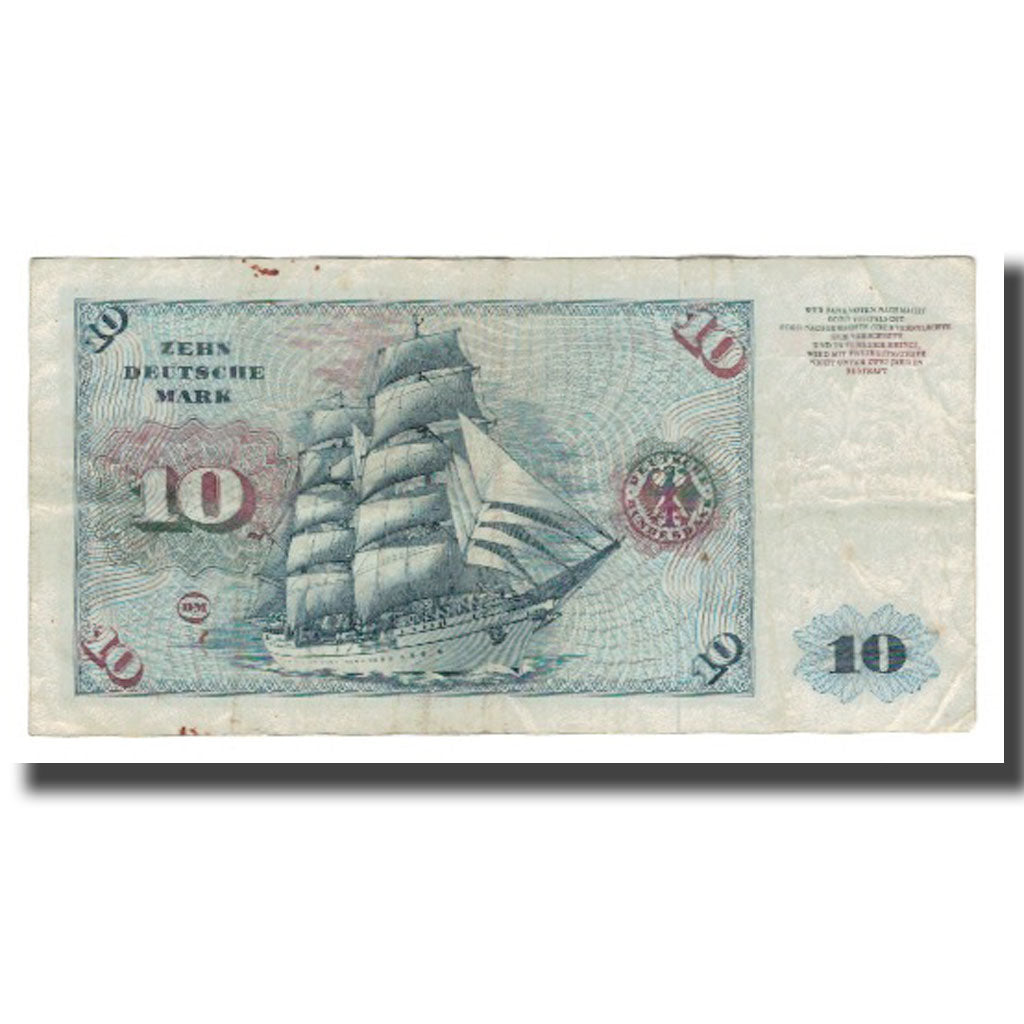 Banconote, GERMANIA - REPUBBLICA FEDERALE, 10 Deutsche Mark, 1970-1980