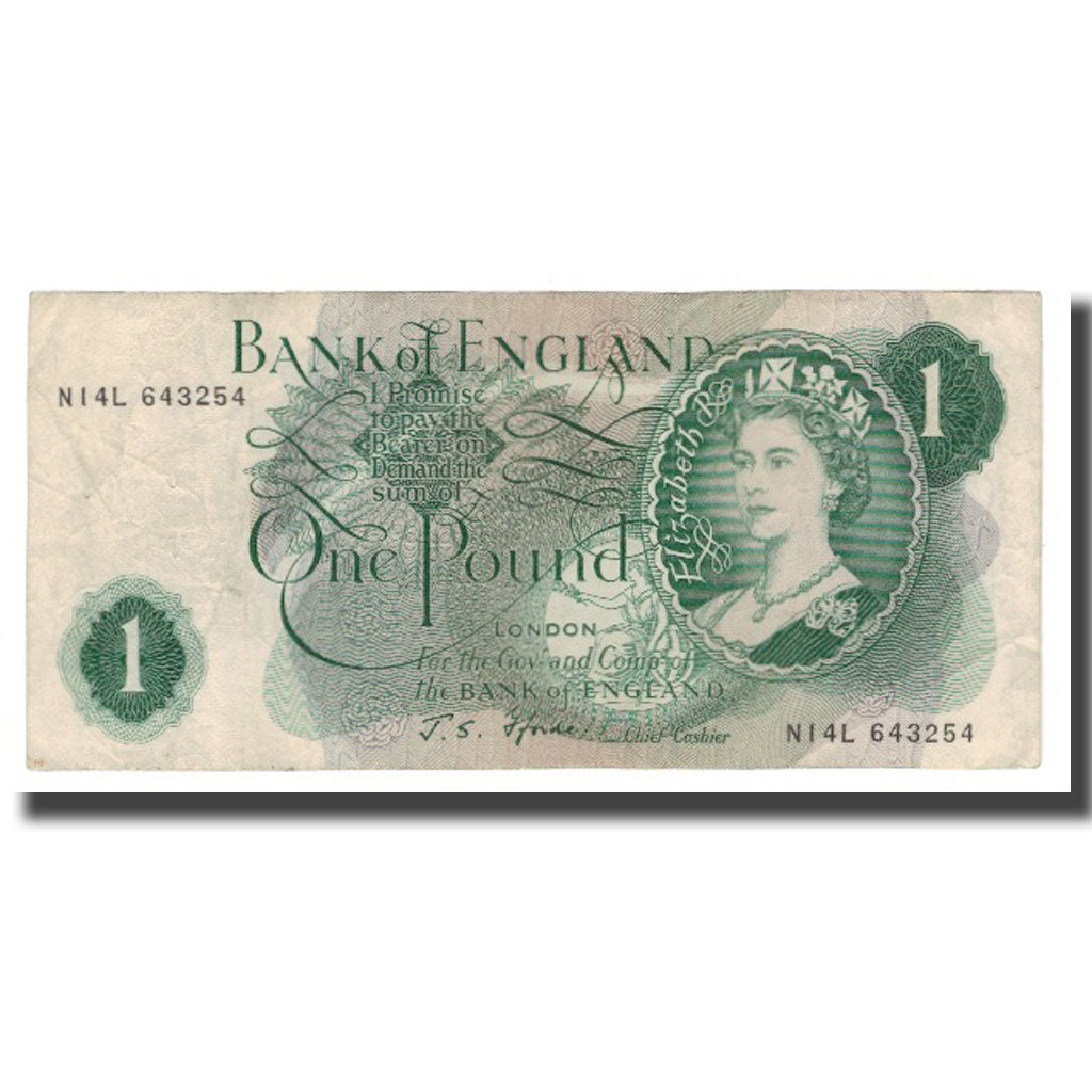 Banconote, Gran Bretagna, 1 Pound, Undated (1960-78), KM:374e, BB