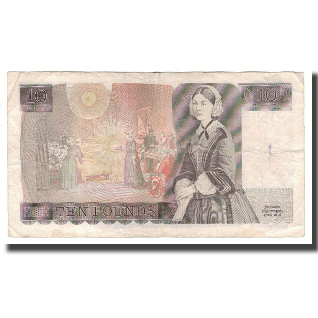 Banconote, Gran Bretagna, 10 Pounds, Undated (1975-92), KM:379b, MB+