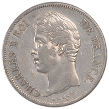Francia, Charles X, 5 Francs, 1827, Paris, BB, Argento, KM:728.1, Gadoury:644