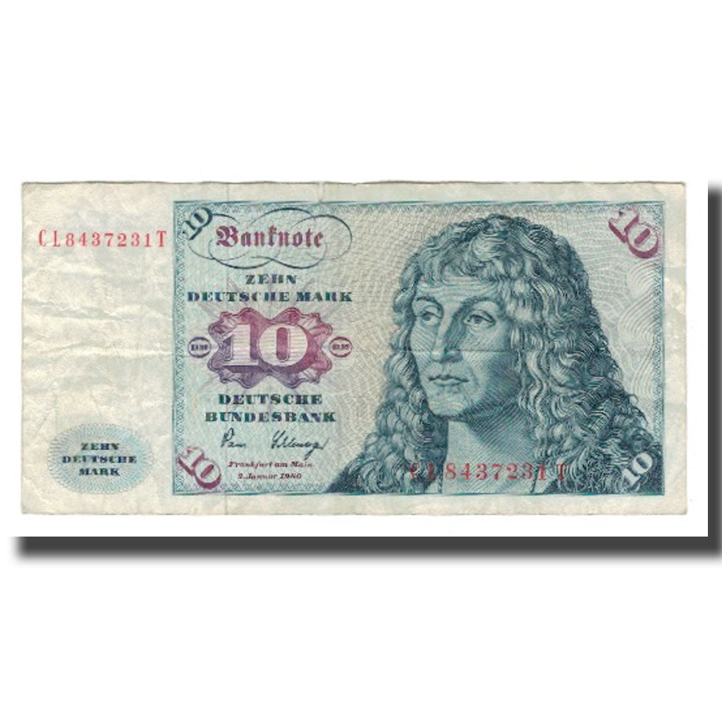 Biljet, Federale Duitse Republiek, 10 Deutsche Mark, 1980, 1980-01-02, KM:31c