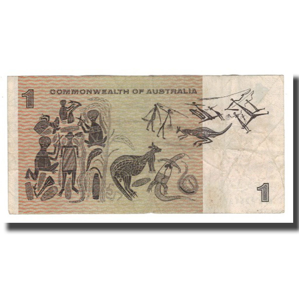 Billete, 1 Dollar, Undated (1966-72), Australia, Undated (1969), KM:37c, BC+