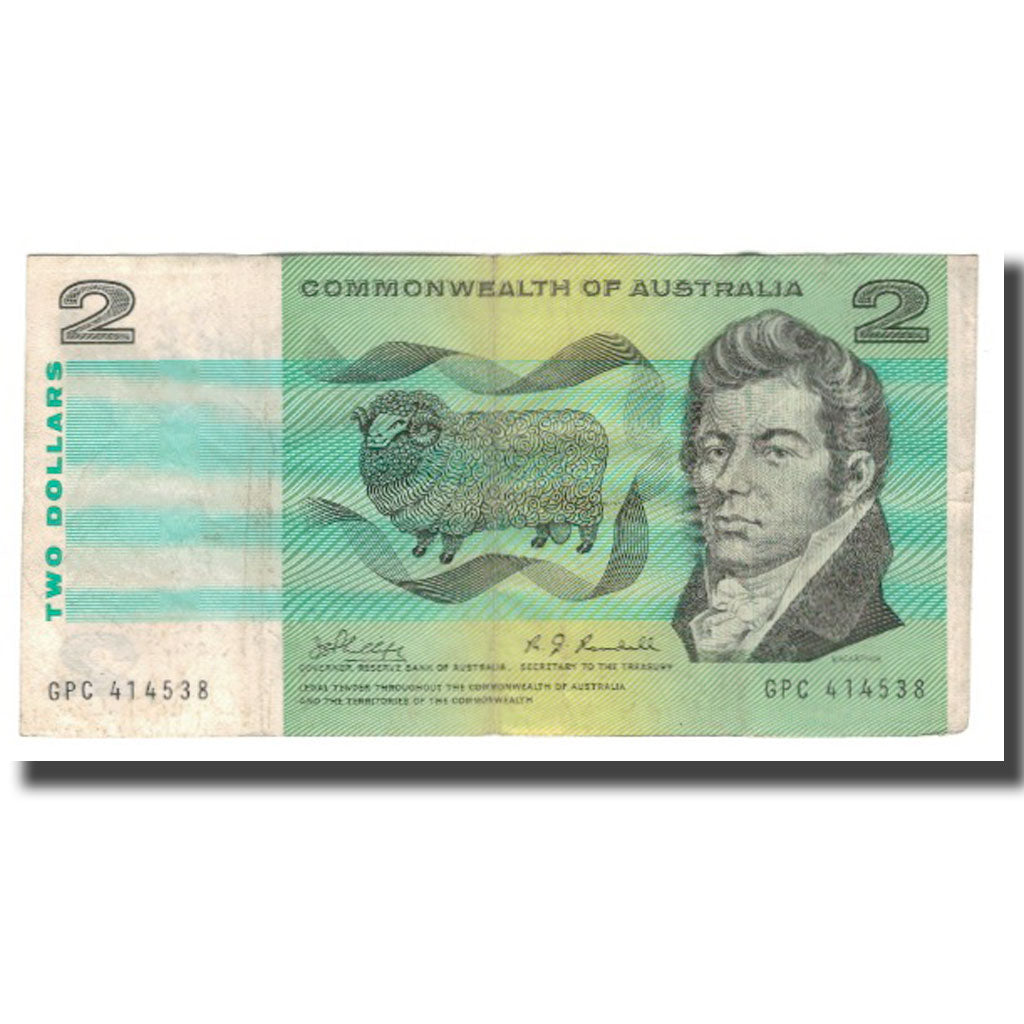 Billete, 2 Dollars, Undated (1966-72), Australia, undated (1968), KM:38c, MBC+