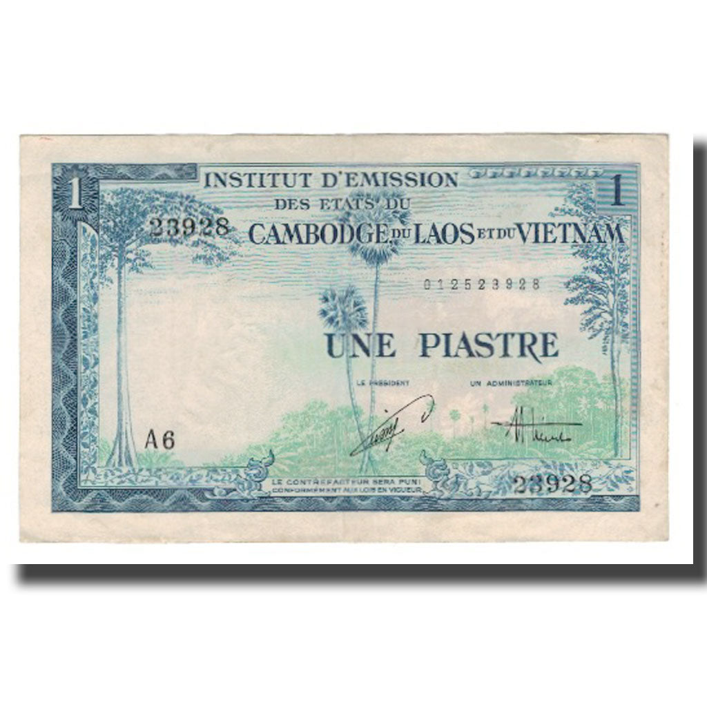 Geldschein, FRENCH INDO-CHINA, 1 Piastre = 1 Dong, Undated (1954), KM:105, SS
