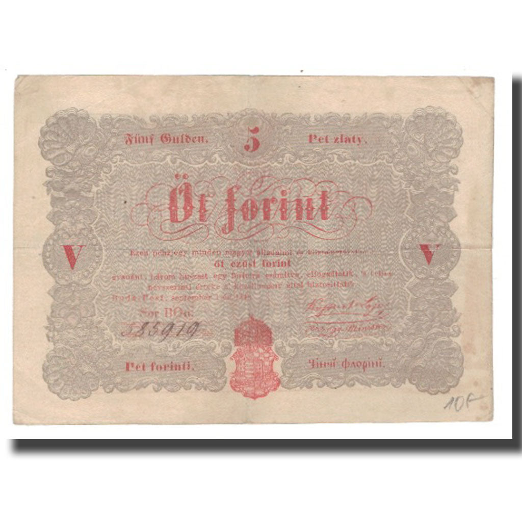 Geldschein, Ungarn, 5 Forint, 1848, 1848-09-01, KM:S116a, S