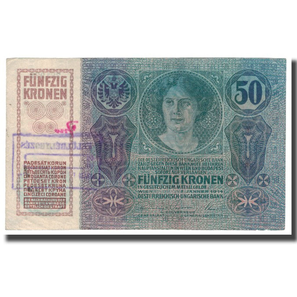 Banconote, Austria, 50 Kronen, 1914, 1914-01-02, KM:15, BB