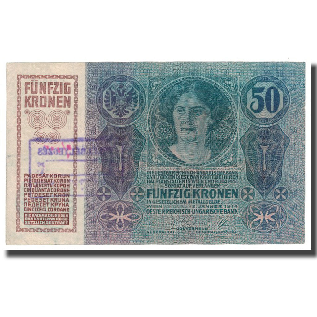 Banconote, Austria, 50 Kronen, 1914, 1914-01-02, KM:15, BB