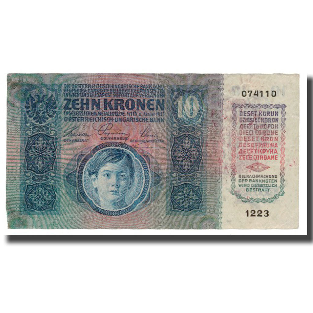 Biljet, Oostenrijk, 10 Kronen, Undated (1919), Undated (1919), KM:51a, TB+