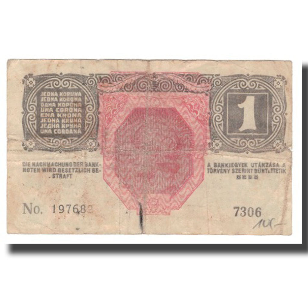 Banconote, Ungheria, 1 Korona, 1916 (1919), 1916-12-01, KM:10, B