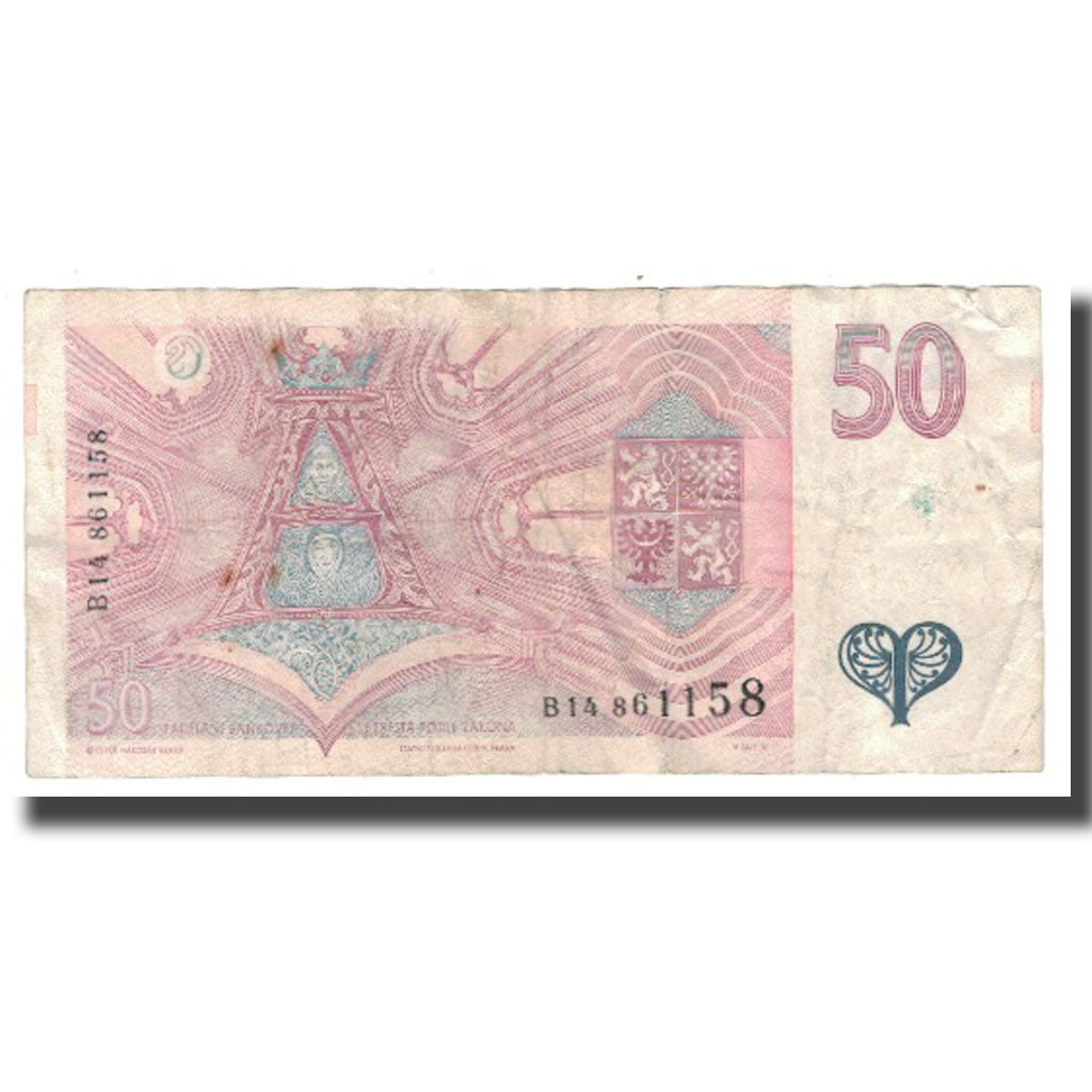 Geldschein, Tschechische Republik, 50 Korun, 1994, KM:11, S