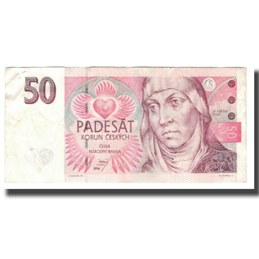 Biljet, Tsjechische Republiek, 50 Korun, 1994, KM:11, TTB