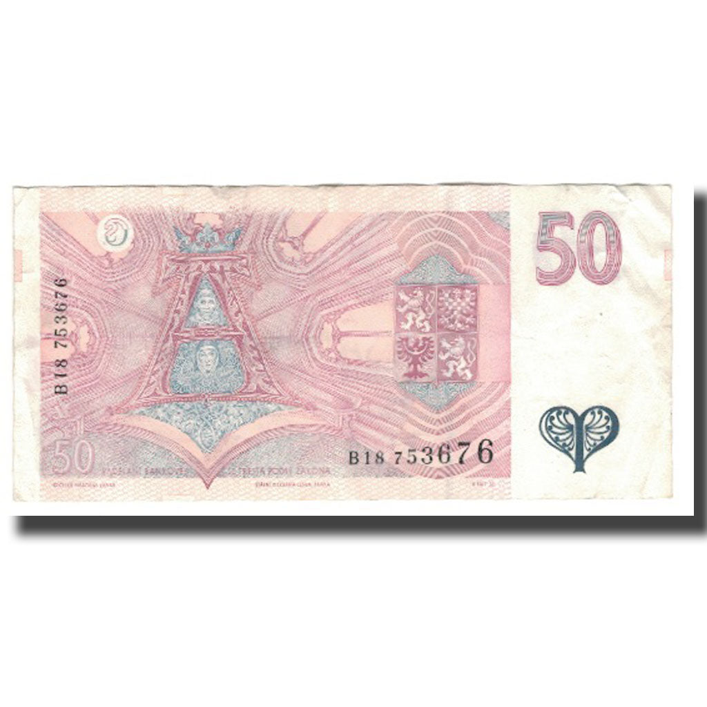 Biljet, Tsjechische Republiek, 50 Korun, 1994, KM:11, TTB