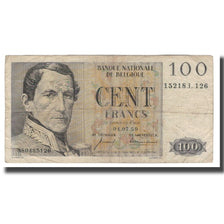 Billet, Belgique, 100 Francs, 1952-1959, 1959-07-01, KM:129c, B+