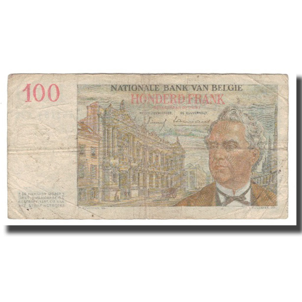 Billet, Belgique, 100 Francs, 1952-1959, 1959-07-01, KM:129c, B+