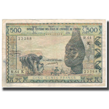 Geldschein, West African States, 500 Francs, Undated (1959-65), KM:702Km, S