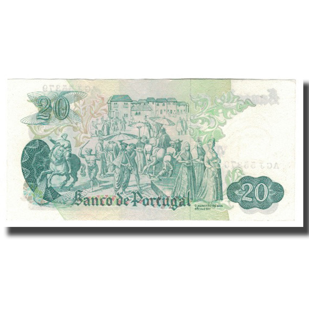 Banknote, Portugal, 20 Escudos, 1971, 1971-07-27, KM:173, UNC(63)