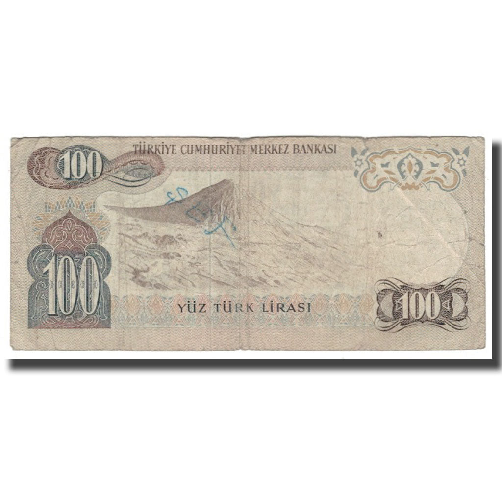 Banknote, Turkey, 100 Lira, L.1970, 1972-05-15, KM:189a, F(12-15)