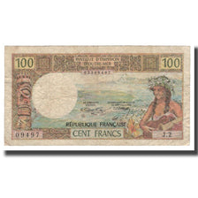 Biljet, Tahiti, 100 Francs, undated (1969), KM:23, B+
