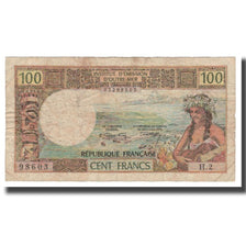 Banconote, Tahiti, 100 Francs, undated (1969), KM:23, B+