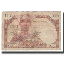 Francia, 100 Francs, 1955-1963 Treasury, 1955, B+, Fayette:VF34.1, KM:M11a