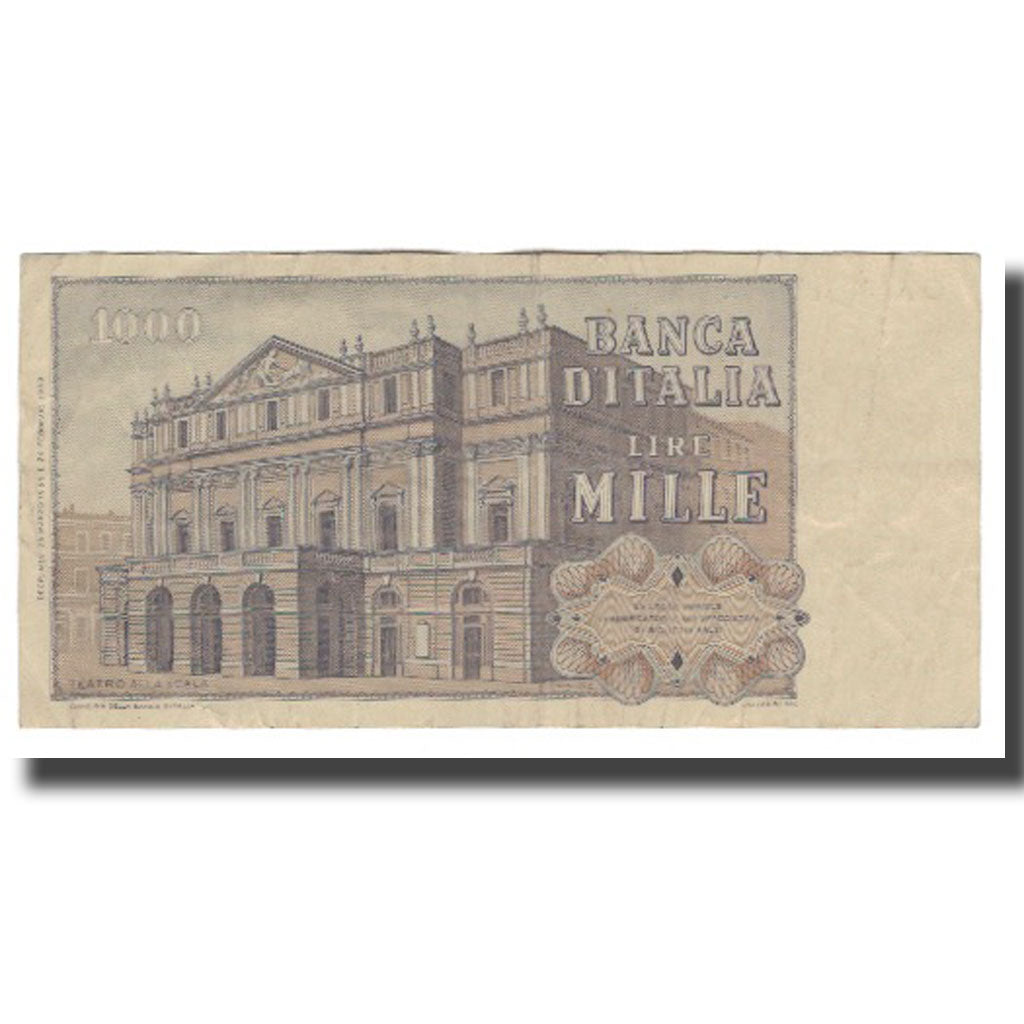 Nota, Itália, 1000 Lire, 1969-1981, 1969, KM:101a, VF(20-25)