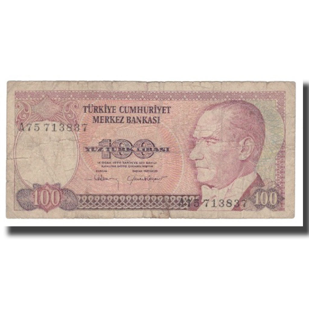 Banknot, Turcja, 100 Lira, L.1970 (1984), KM:194a, VG(8-10)