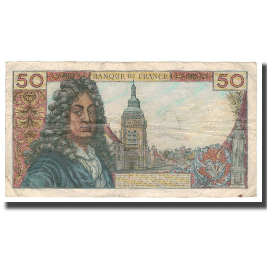 Frankreich, 50 Francs, Racine, 1976, 1969-03-06, S+, Fayette:64.13, KM:148c