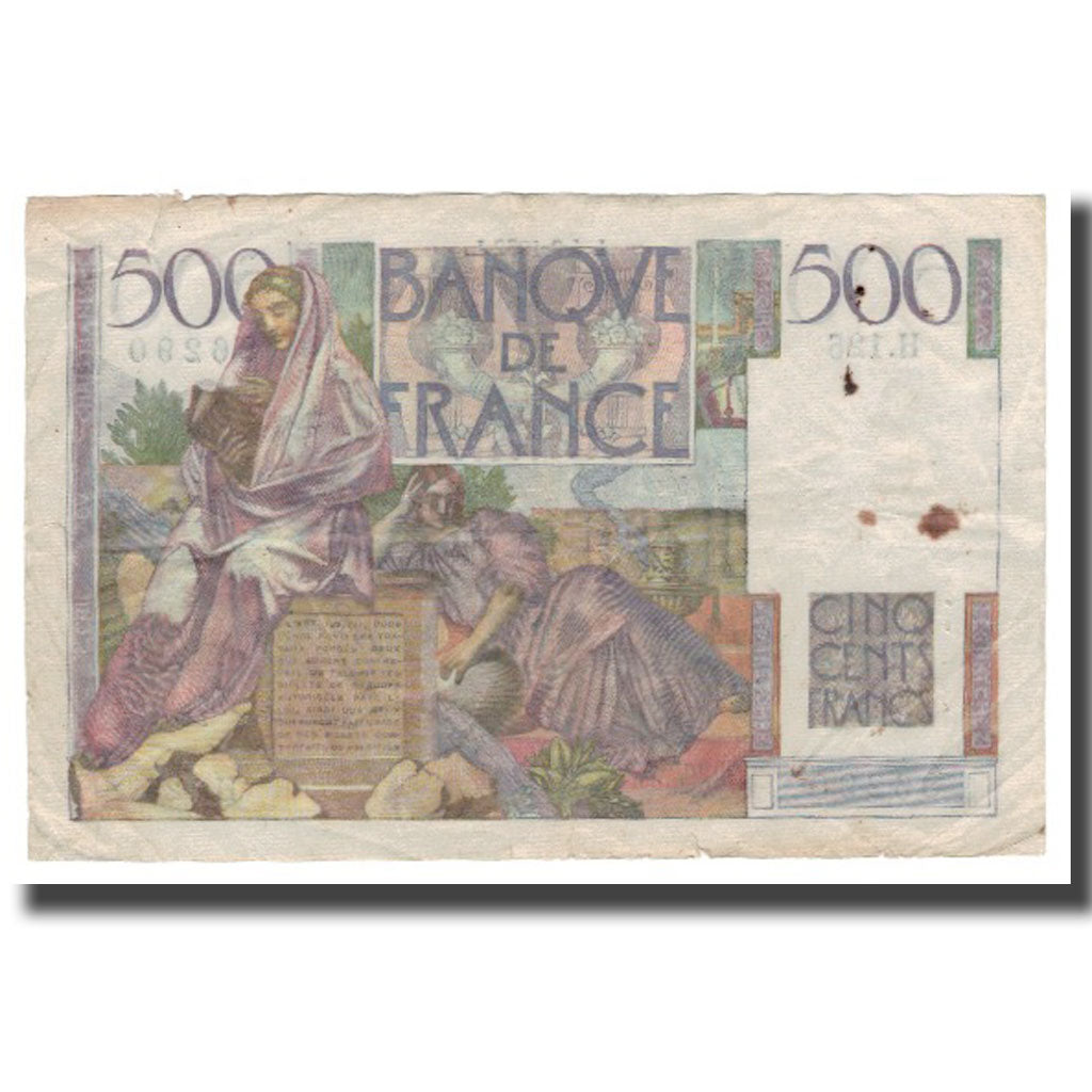 Frankreich, 500 Francs, Chateaubriand, 1952, 1952-09-04, SGE+, Fayette:F34.10
