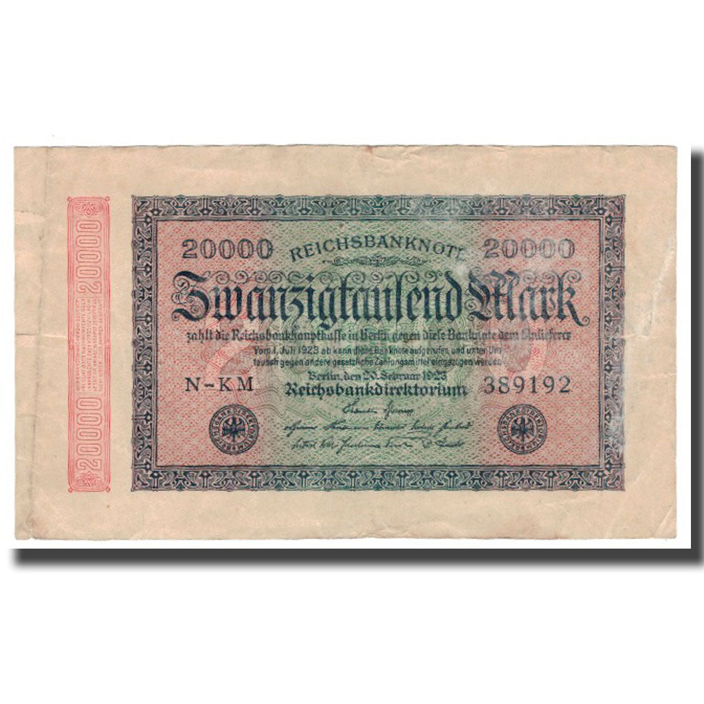 Banknote, Germany, 20,000 Mark, 1923, 1923-02-20, KM:85f, VF(20-25)