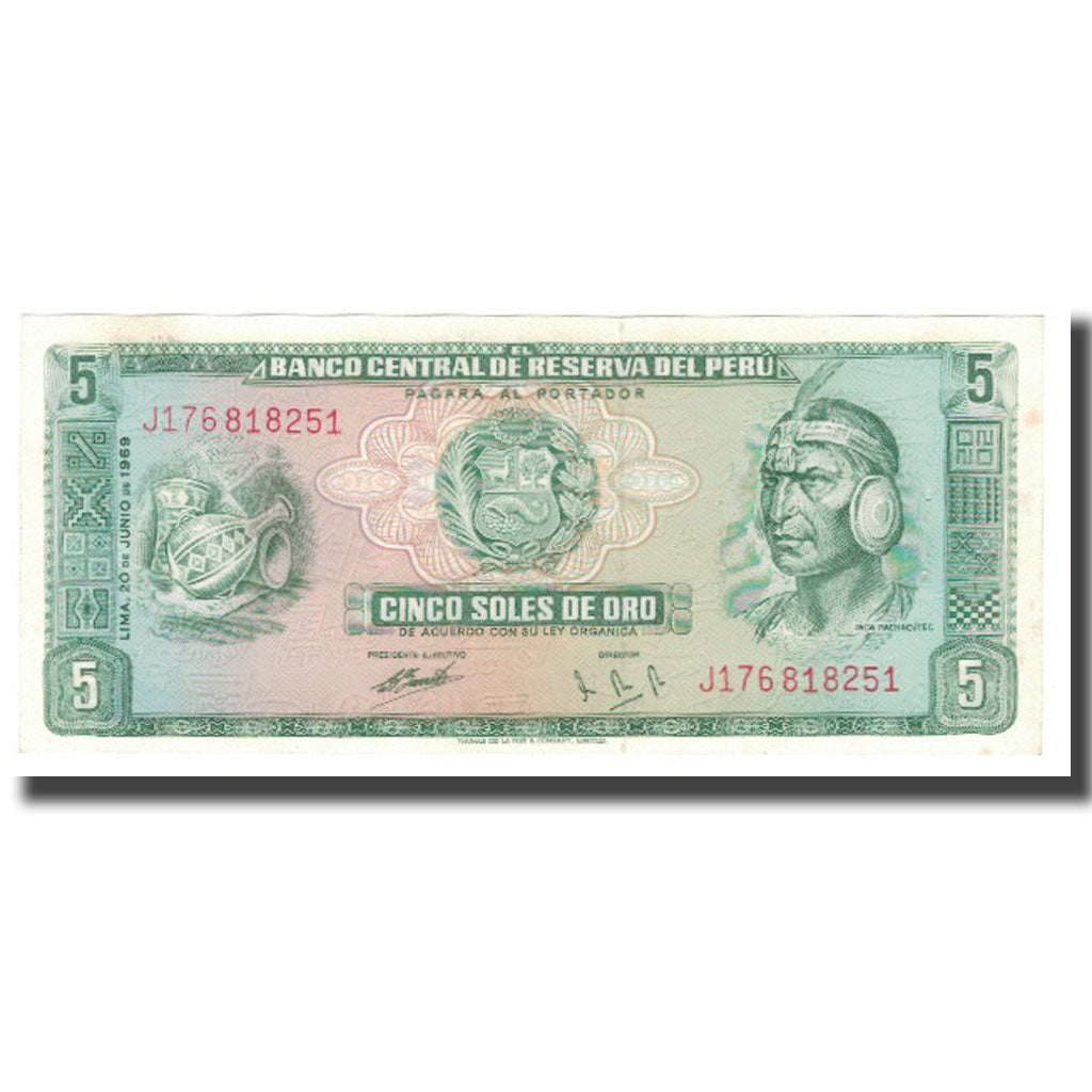 Billete, 5 Soles De Oro, 1969, Perú, 1969-06-20, KM:99a, SC