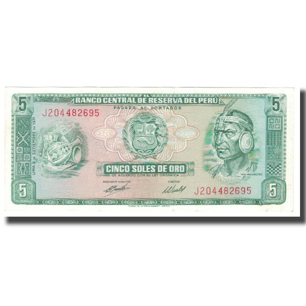 Banconote, Perù, 5 Soles De Oro, 1971, 1971-09-09, KM:99b, SPL