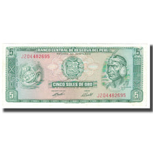 Banknot, Peru, 5 Soles De Oro, 1971, 1971-09-09, KM:99b, UNC(63)
