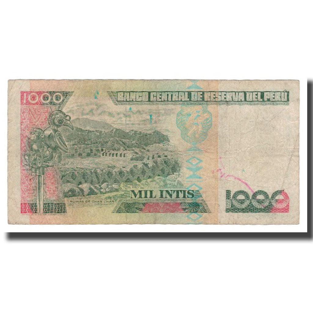 Geldschein, Peru, 1000 Intis, 1988, 1988-06-28, KM:136b, SGE+