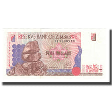 Banknote, Zimbabwe, 5 Dollars, 1997, KM:5a, UNC(65-70)