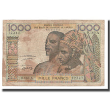 Banknote, West African States, 1000 Francs, Undated (1959-65), KM:703Km