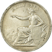 Switzerland, 5 Francs, Helvetia, 1874, Bruxelles, Silver, VF(30-35), KM:11
