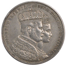 GERMAN STATES, Thaler, 1861, Berlin, KM #488, AU(50-53), Silver, 18.49