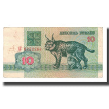 Billet, Bélarus, 10 Rublei, 1992, KM:5, TTB