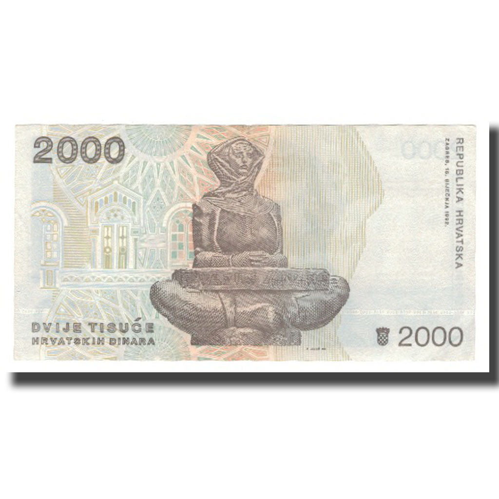 Banconote, Croazia, 2000 Dinara, 1992, 1992-01-15, KM:23a, FDS