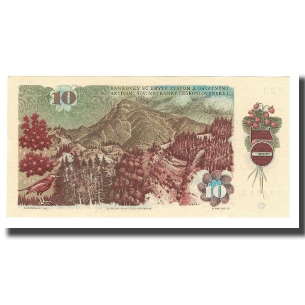 Biljet, Tsjecho-Slowakije, 10 Korun, 1986, KM:94, NIEUW