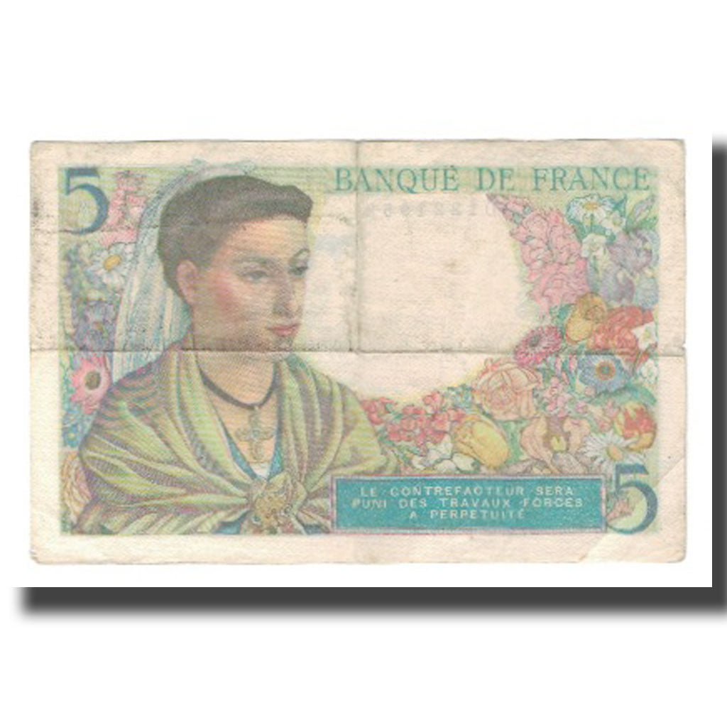 Frankreich, 5 Francs, Berger, 1943, 1943-06-02, SGE+, Fayette:05.01, KM:98a