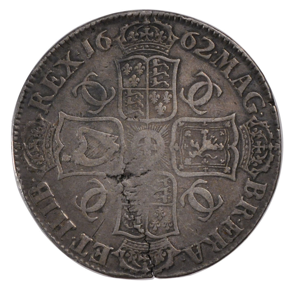 Coin, Great Britain, Charles II, Crown, 1662, VF(20-25), Silver, KM:417.1