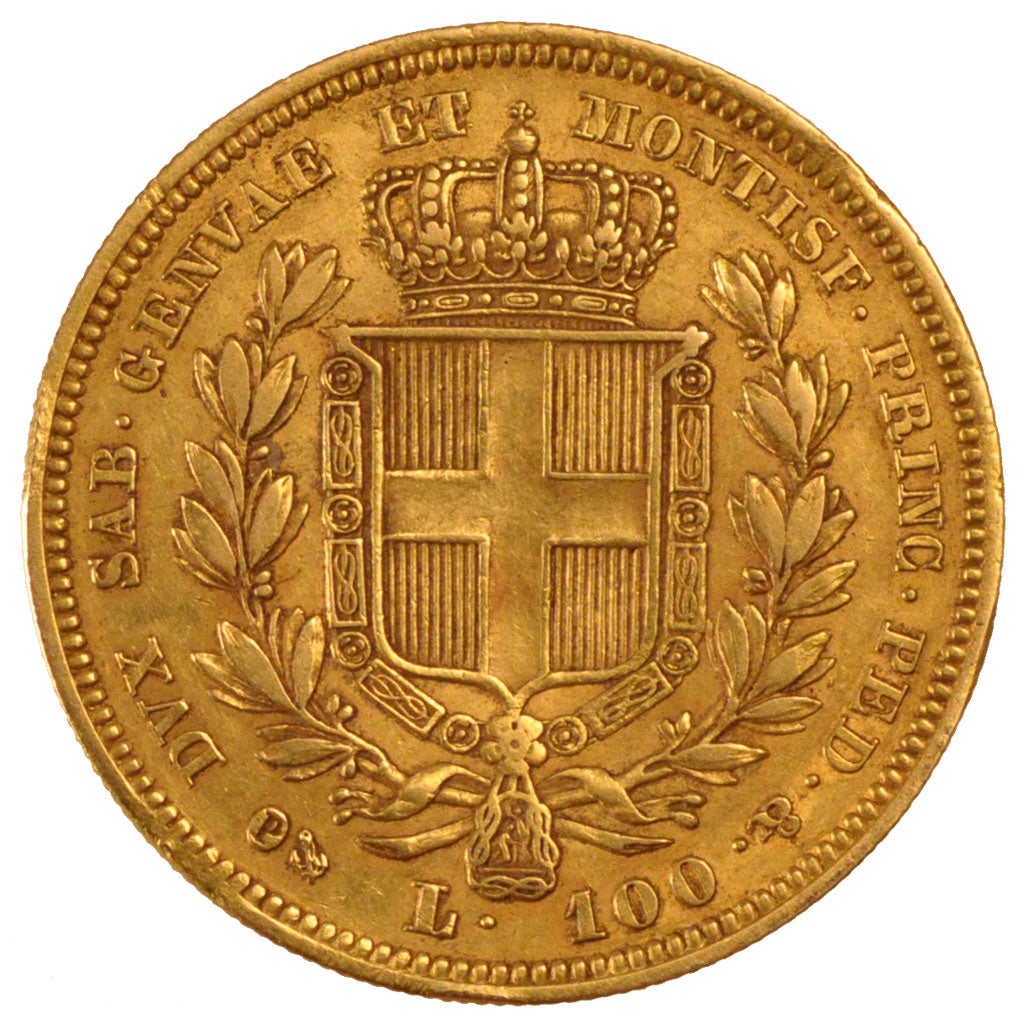 Monnaie, États italiens, SARDINIA, Carlo Alberto, 100 Lire, 1832, Genoa, TTB+