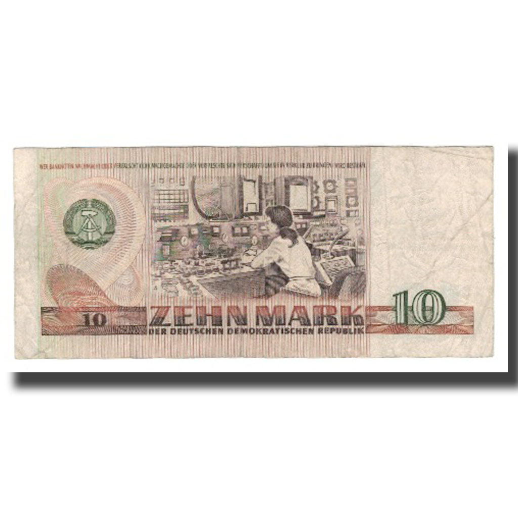 Billete, 10 Mark, 1971, República Democrática Alemana, KM:28b, BC+